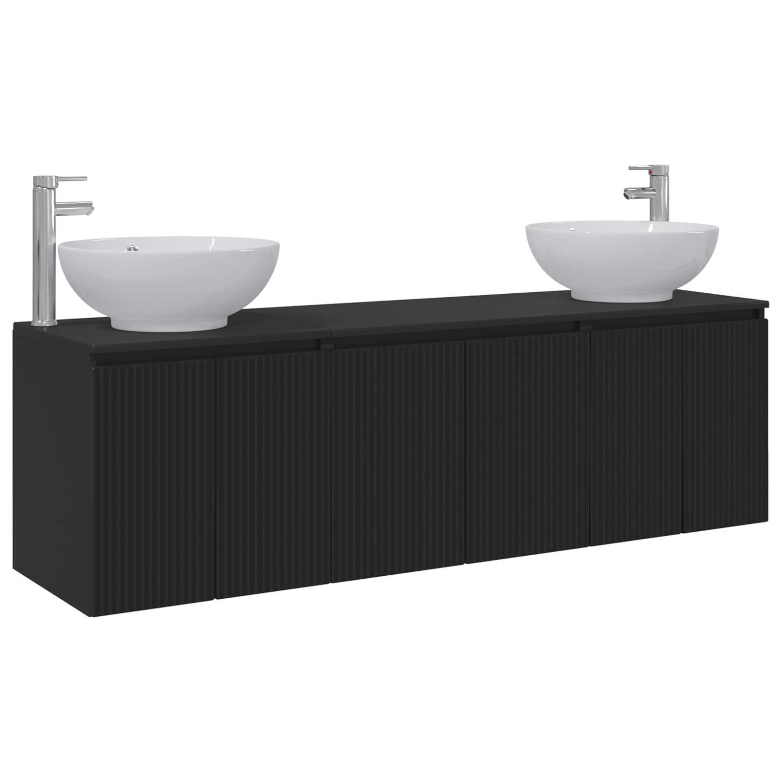 Ensemble d'armoire de salle de bain 3 pc Noir