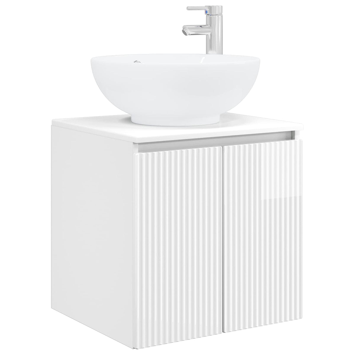 Ensemble d'armoire de salle de bain 3 pc Blanc brillant