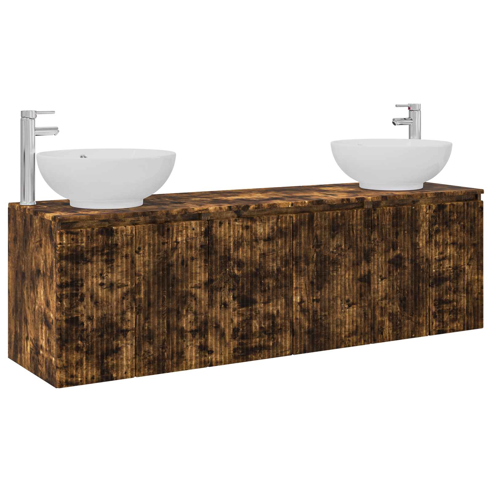 Ensemble d'armoire de salle de bain 3 pc Chêne fumé
