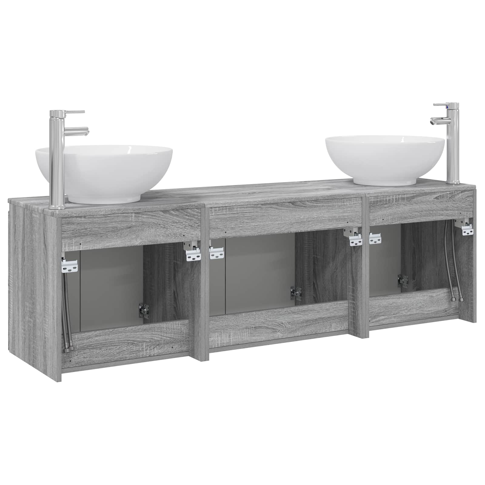 Ensemble d'armoire de salle de bain 3 pc Sonoma gris