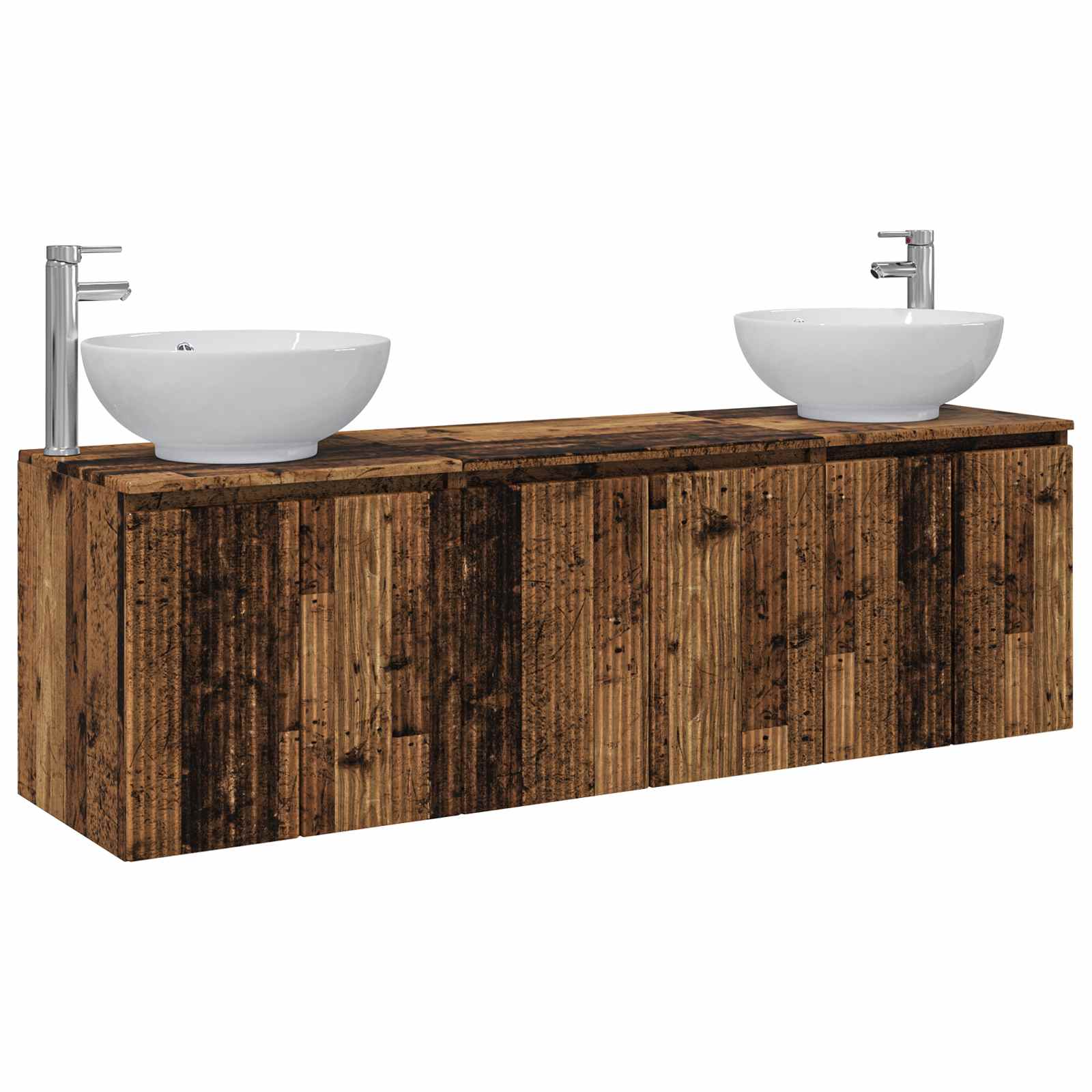 Ensemble d'armoire de salle de bain 3 pc Bois ancien