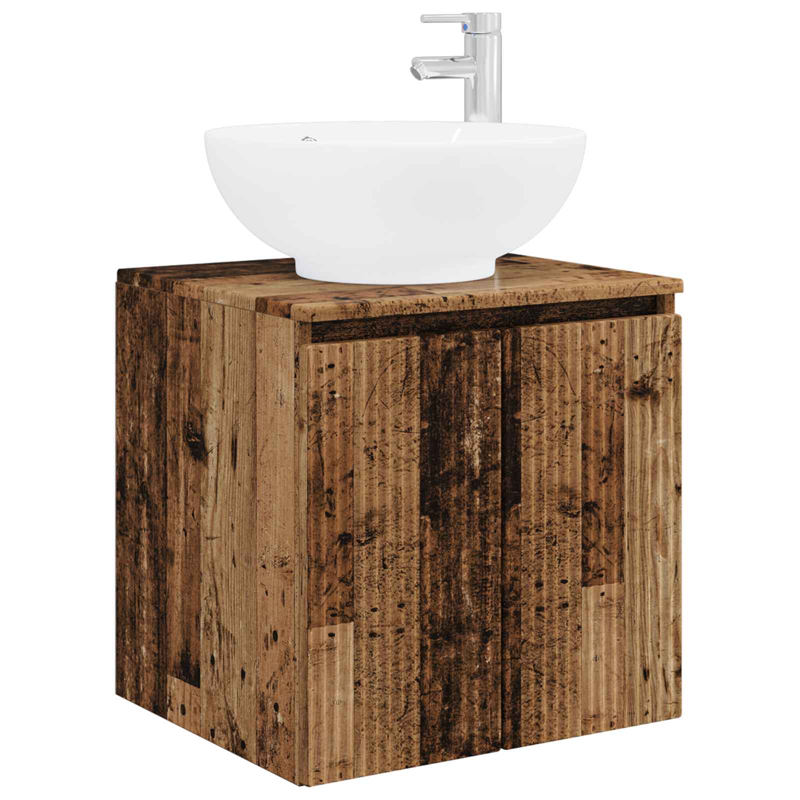Ensemble d'armoire de salle de bain 3 pc Bois ancien