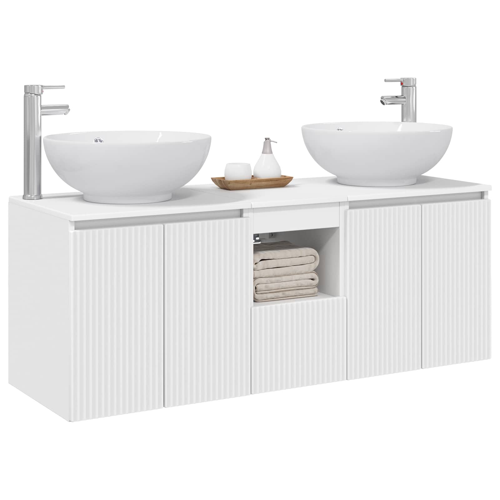 Ensemble d'armoire de salle de bain 3 pc Blanc