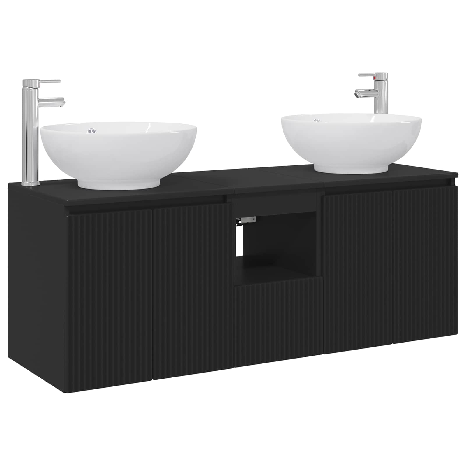 Ensemble d'armoire de salle de bain 3 pc Noir