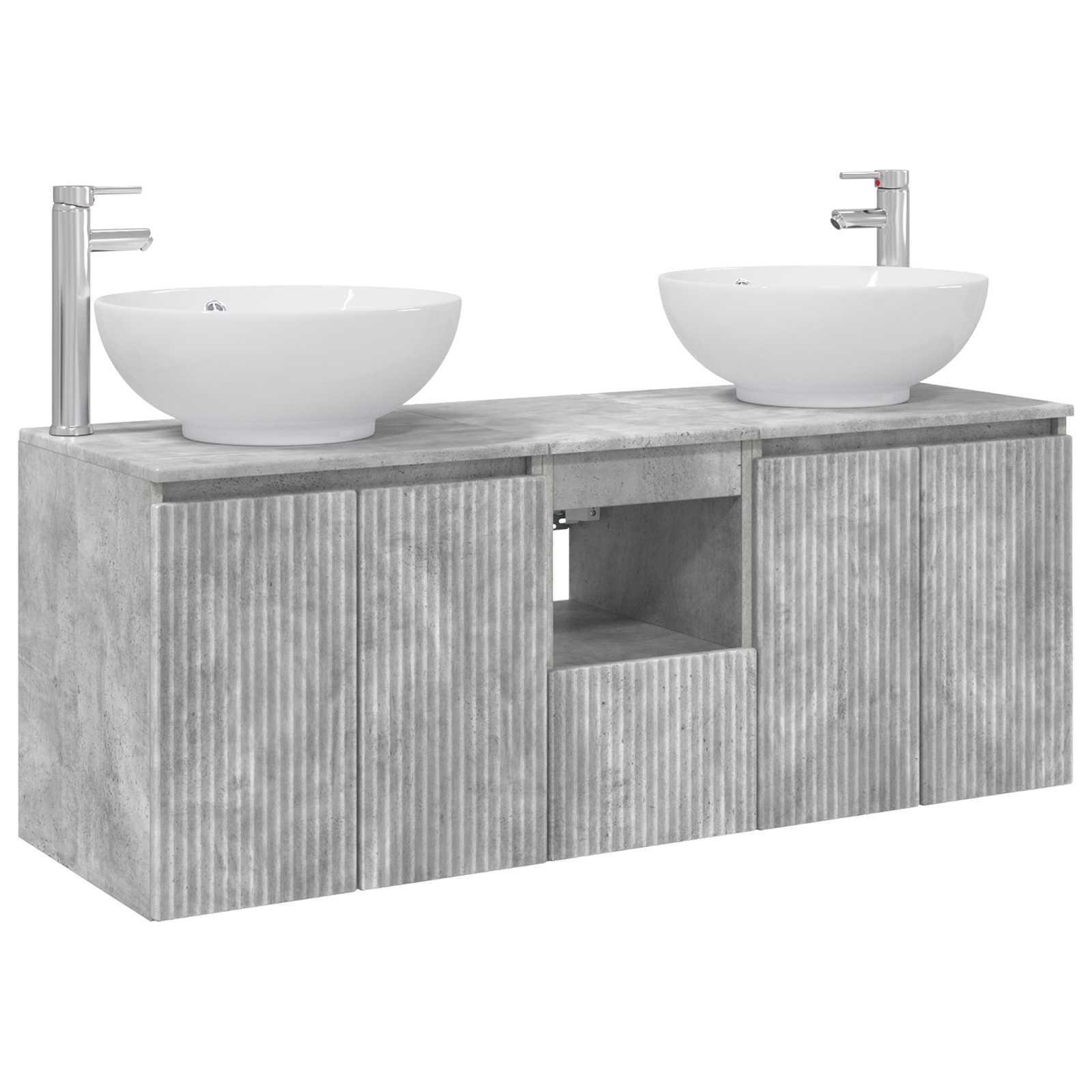 Ensemble d'armoire de salle de bain 3 pc Gris béton