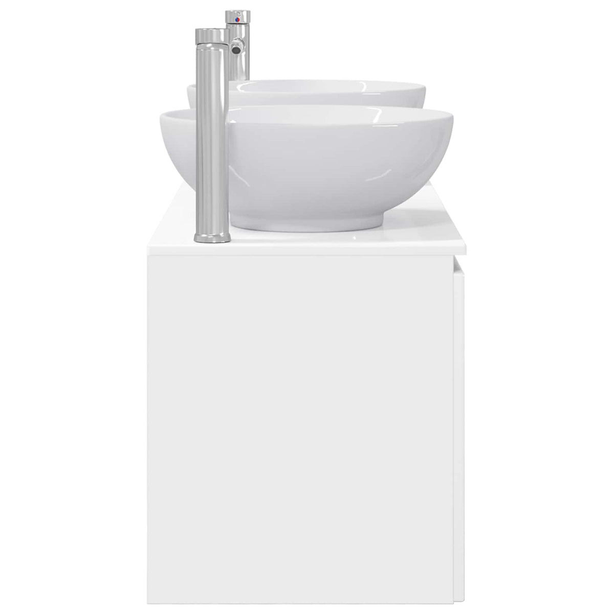 Ensemble d'armoire de salle de bain 3 pc Blanc brillant