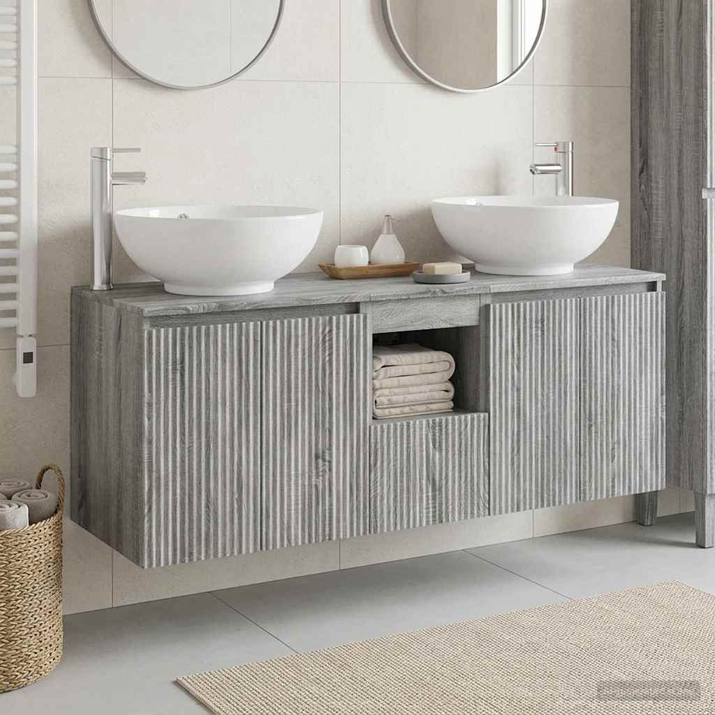 Ensemble d'armoire de salle de bain 3 pc Sonoma gris