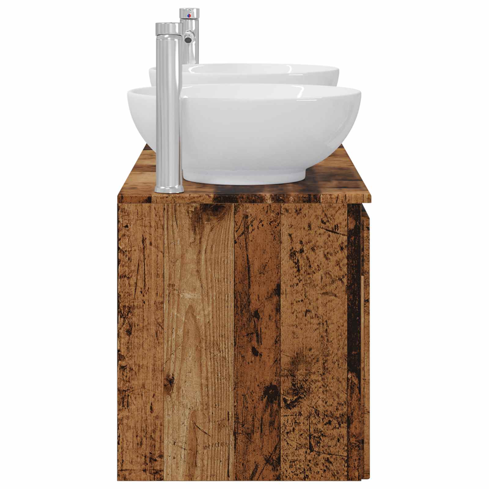 Ensemble d'armoire de salle de bain 3 pc Bois ancien