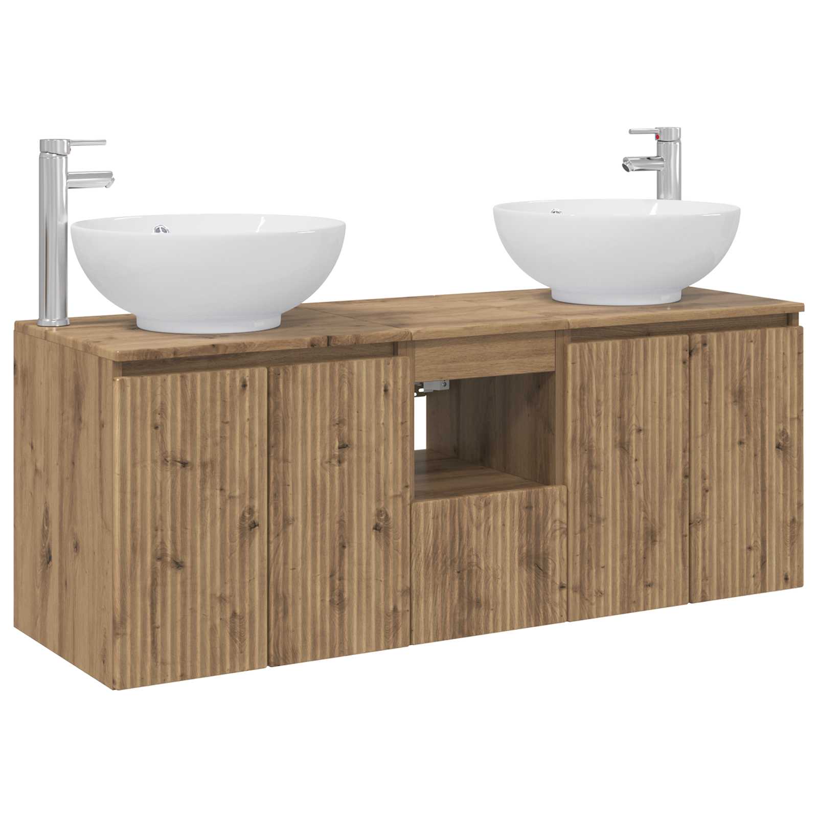 Ensemble d'armoire de salle de bain 3 pc Chêne artisanal