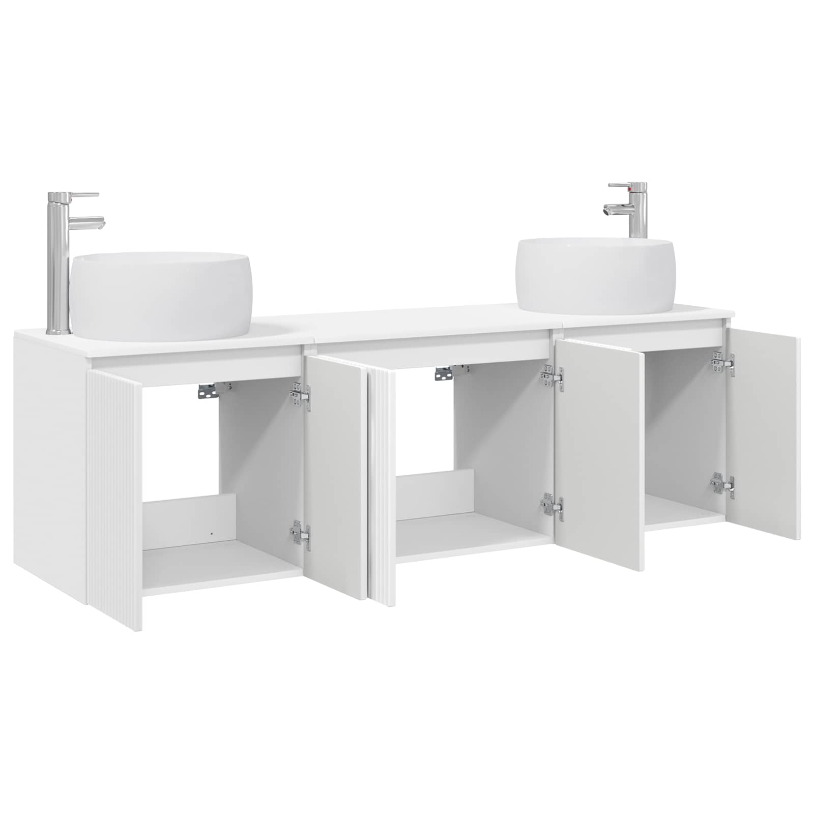 Ensemble d'armoire de salle de bain 3 pc Blanc