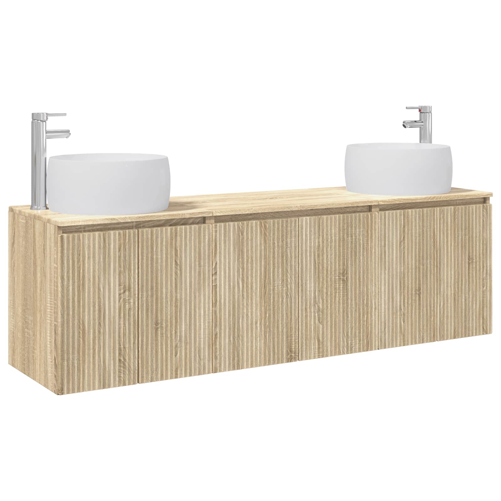 Ensemble d'armoire de salle de bain 3 pc Chêne Sonoma