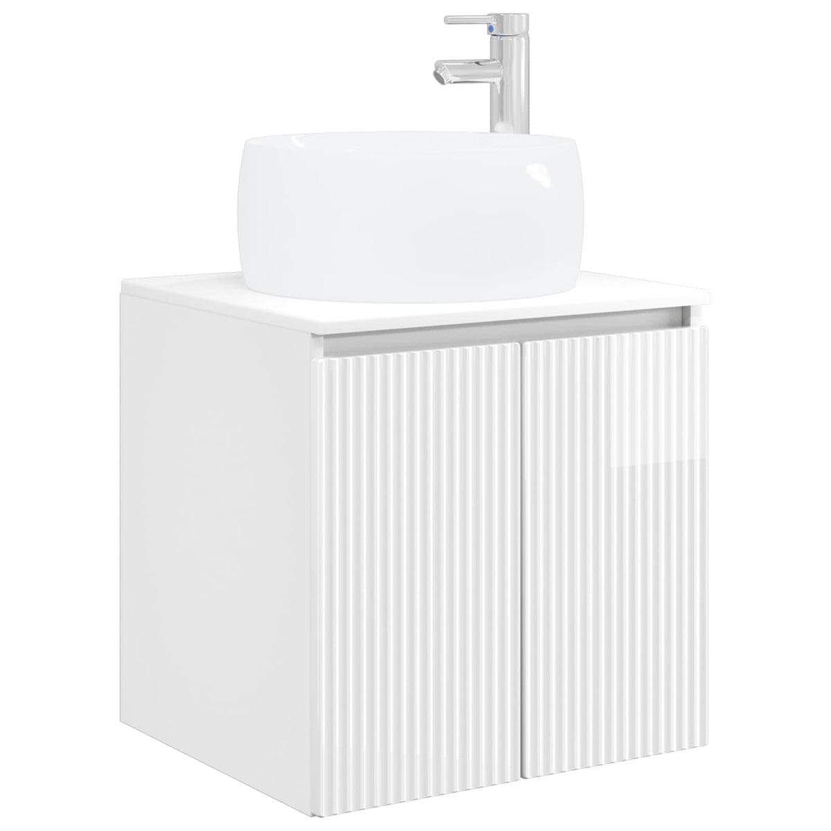 Ensemble d'armoire de salle de bain 3 pc Blanc brillant