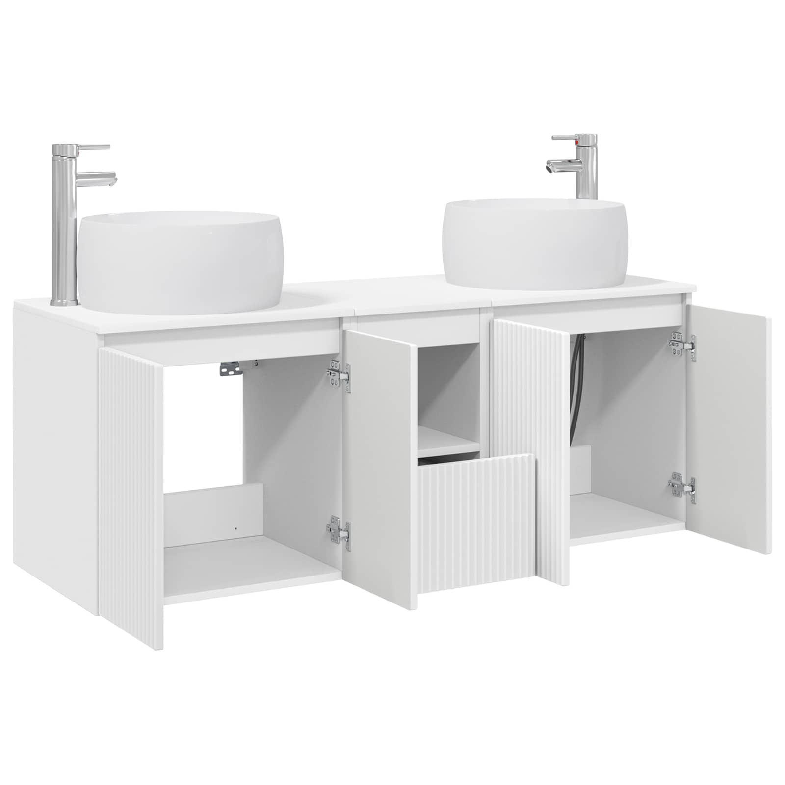 Ensemble d'armoire de salle de bain 3 pc Blanc