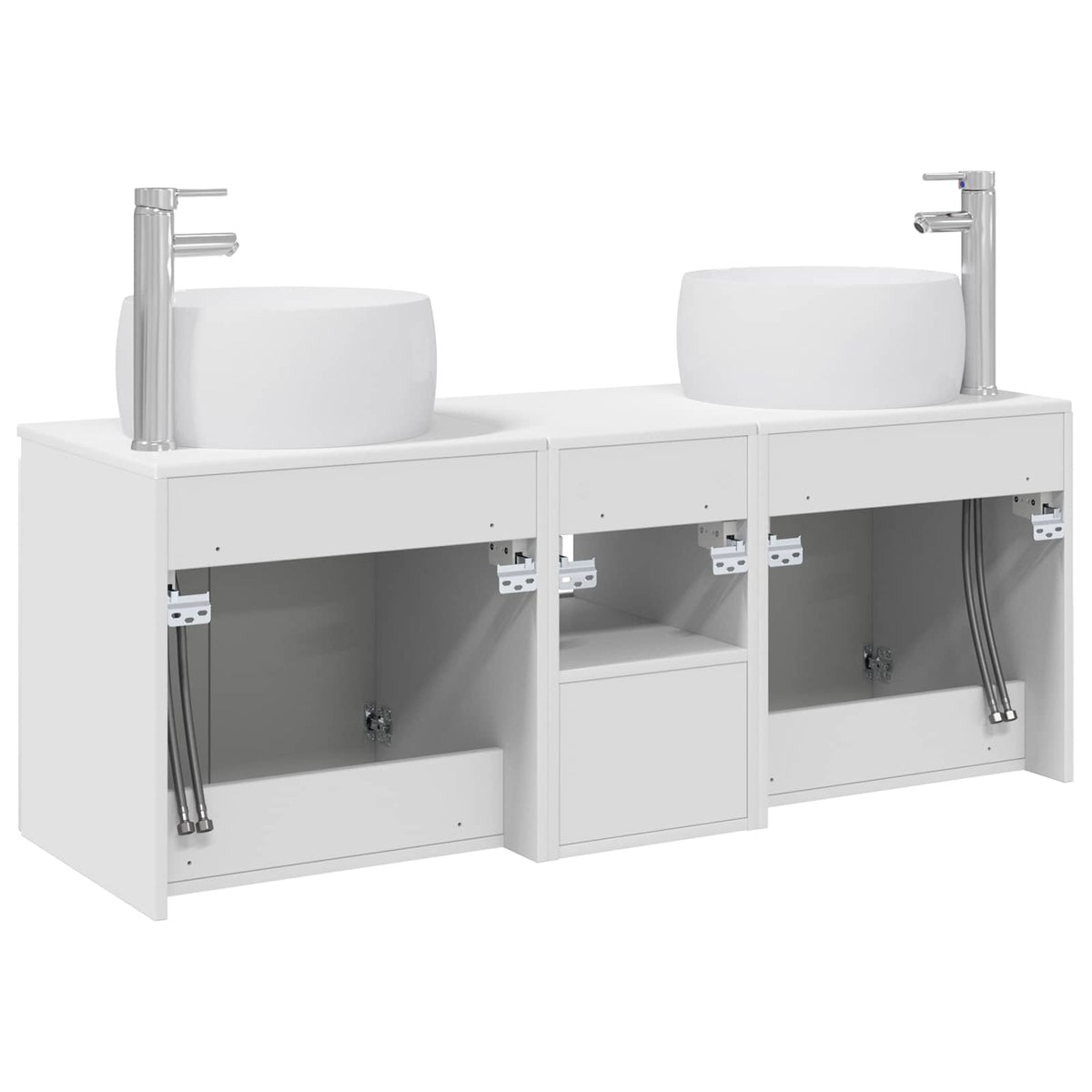 Ensemble d'armoire de salle de bain 3 pc Blanc