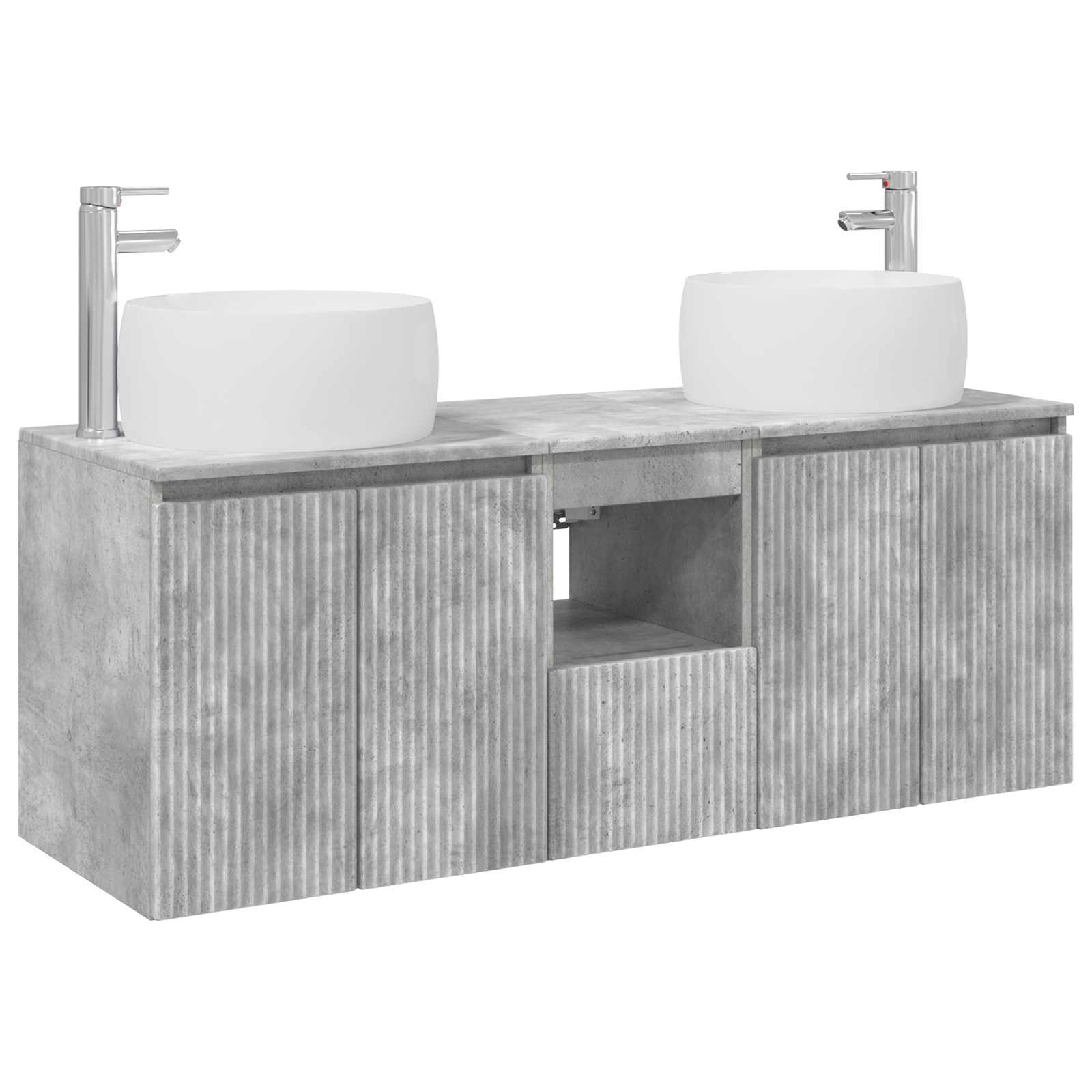 Ensemble d'armoire de salle de bain 3 pc Gris béton