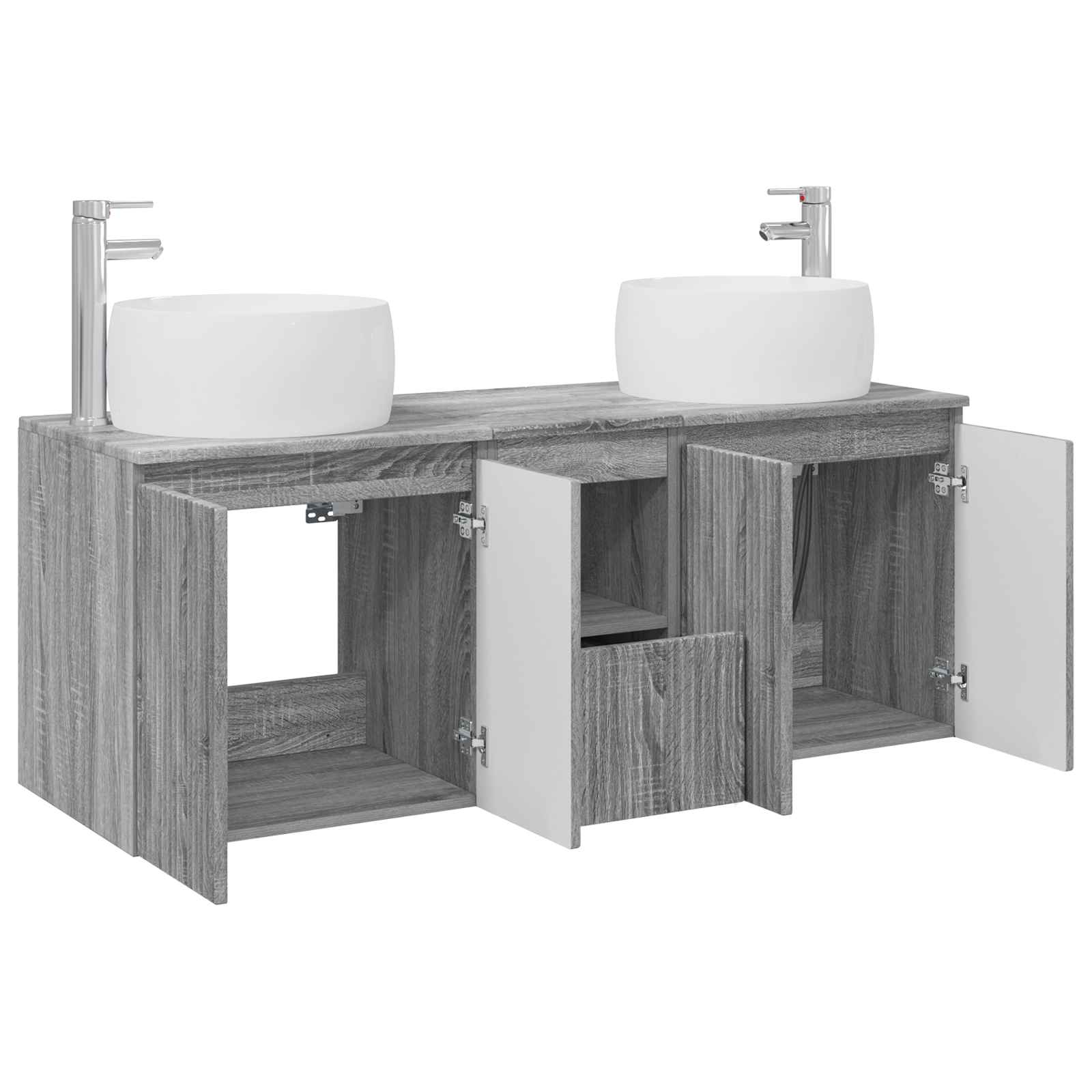 Ensemble d'armoire de salle de bain 3 pc Sonoma gris