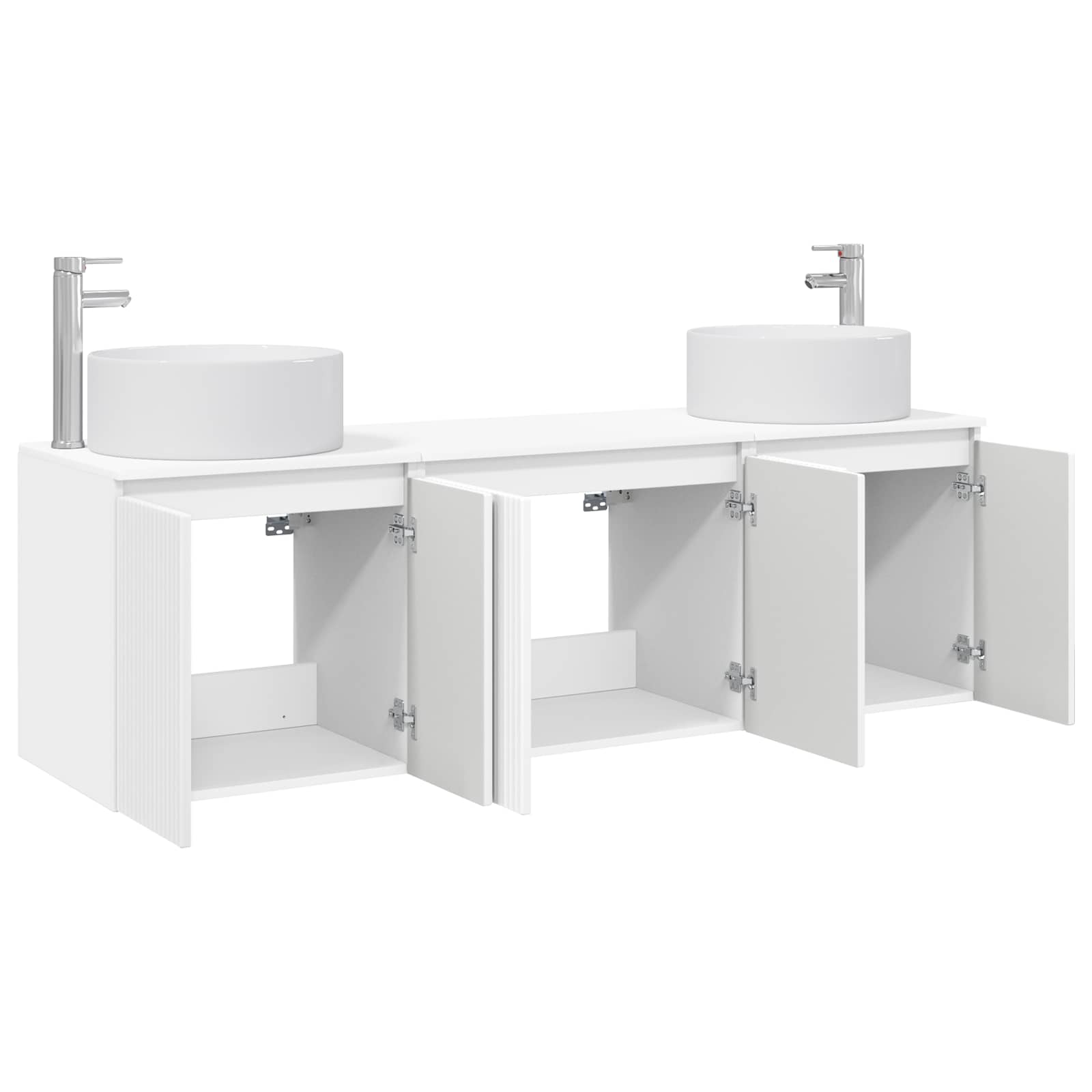 Ensemble d'armoire de salle de bain 3 pc Blanc