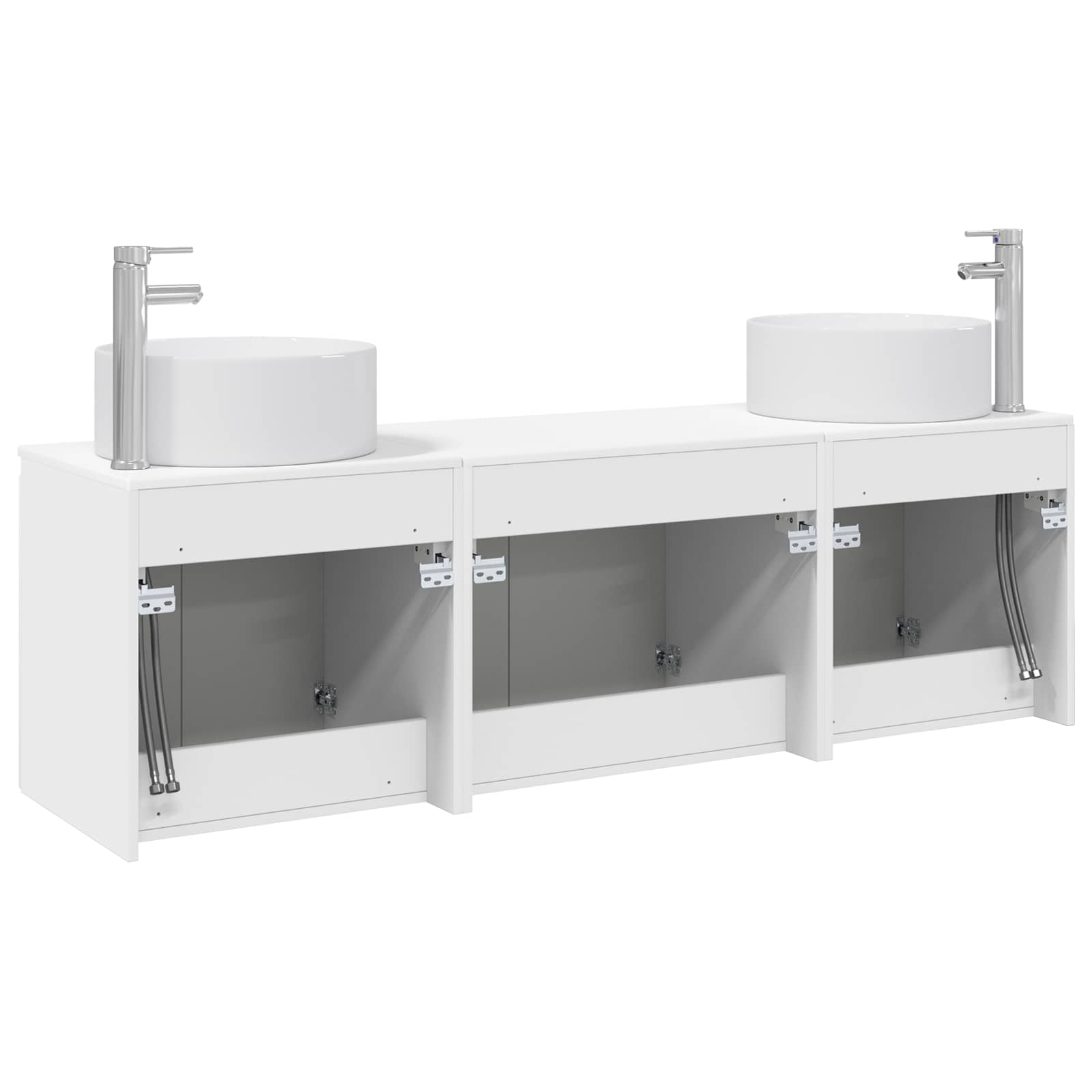 Ensemble d'armoire de salle de bain 3 pc Blanc