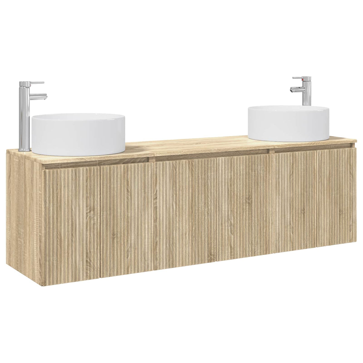 Ensemble d'armoire de salle de bain 3 pc Chêne Sonoma