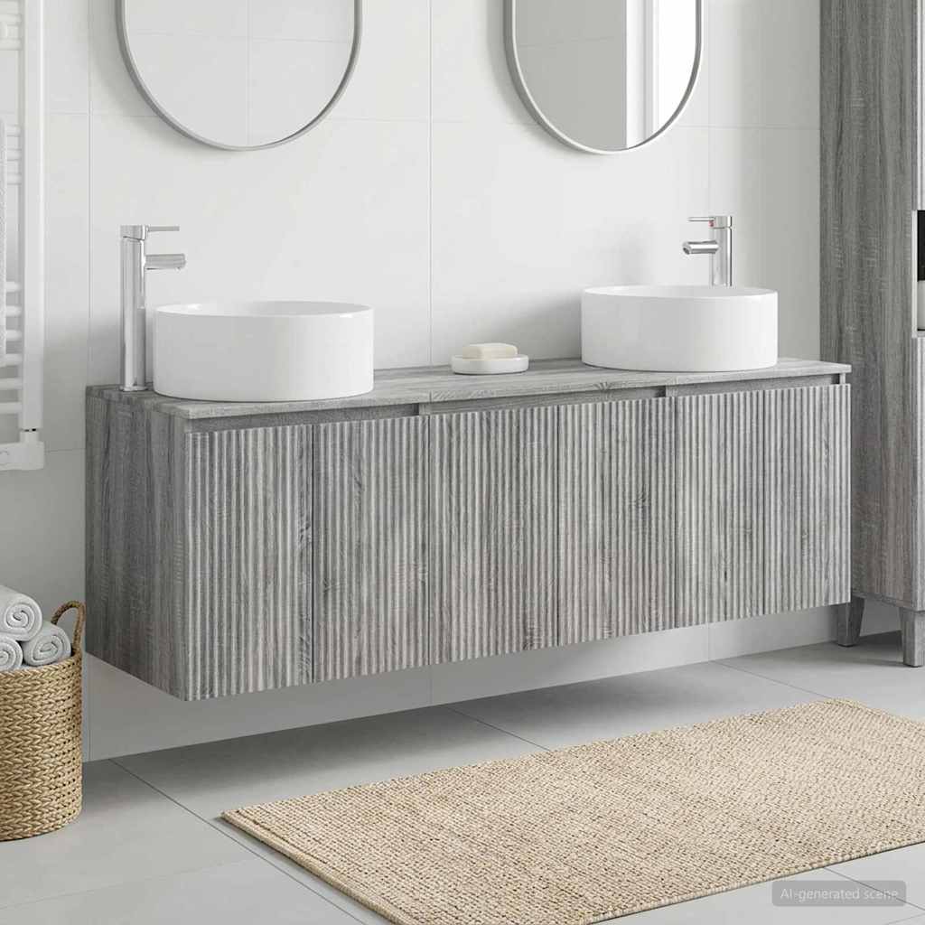 Ensemble d'armoire de salle de bain 3 pc Sonoma gris