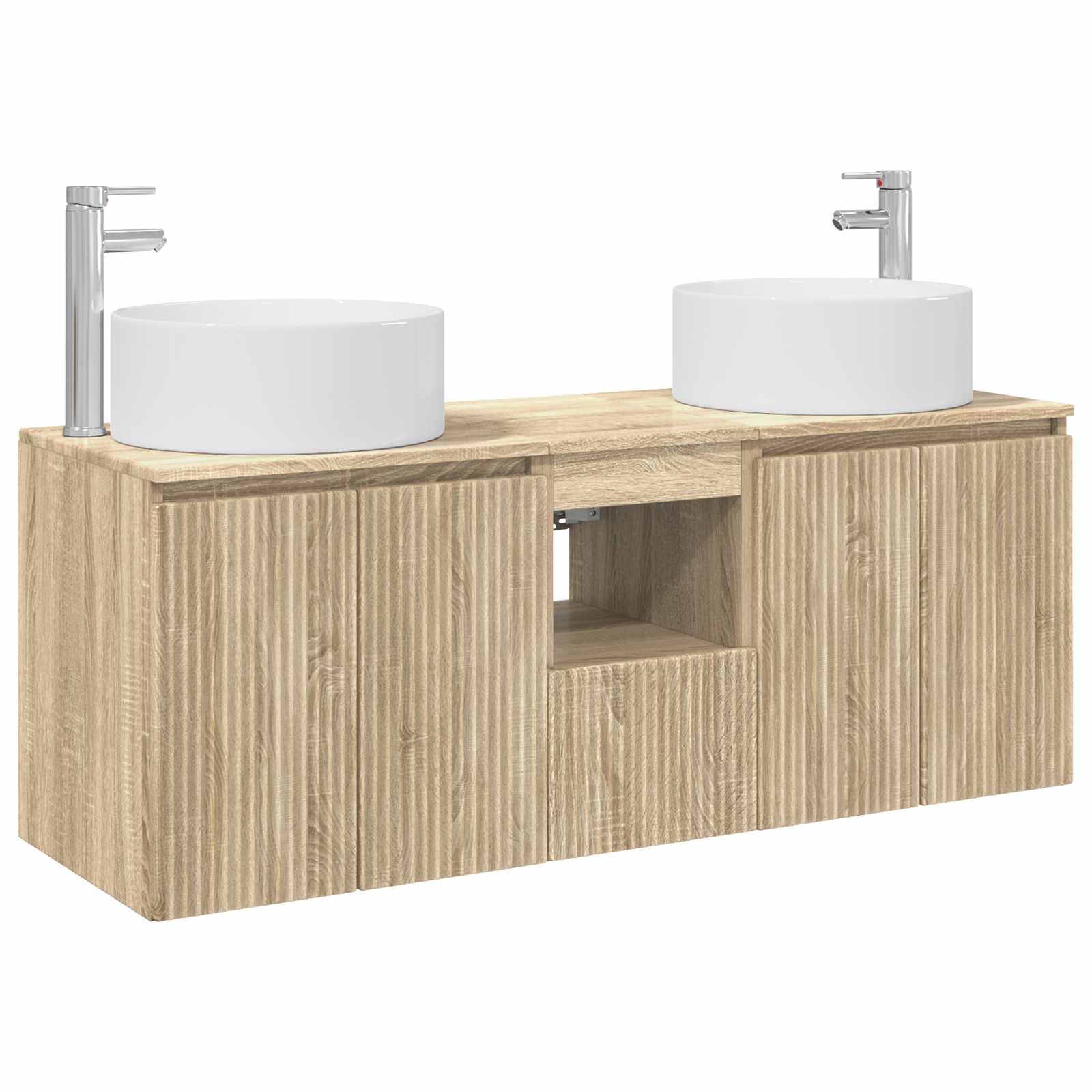 Ensemble d'armoire de salle de bain 3 pc Chêne Sonoma