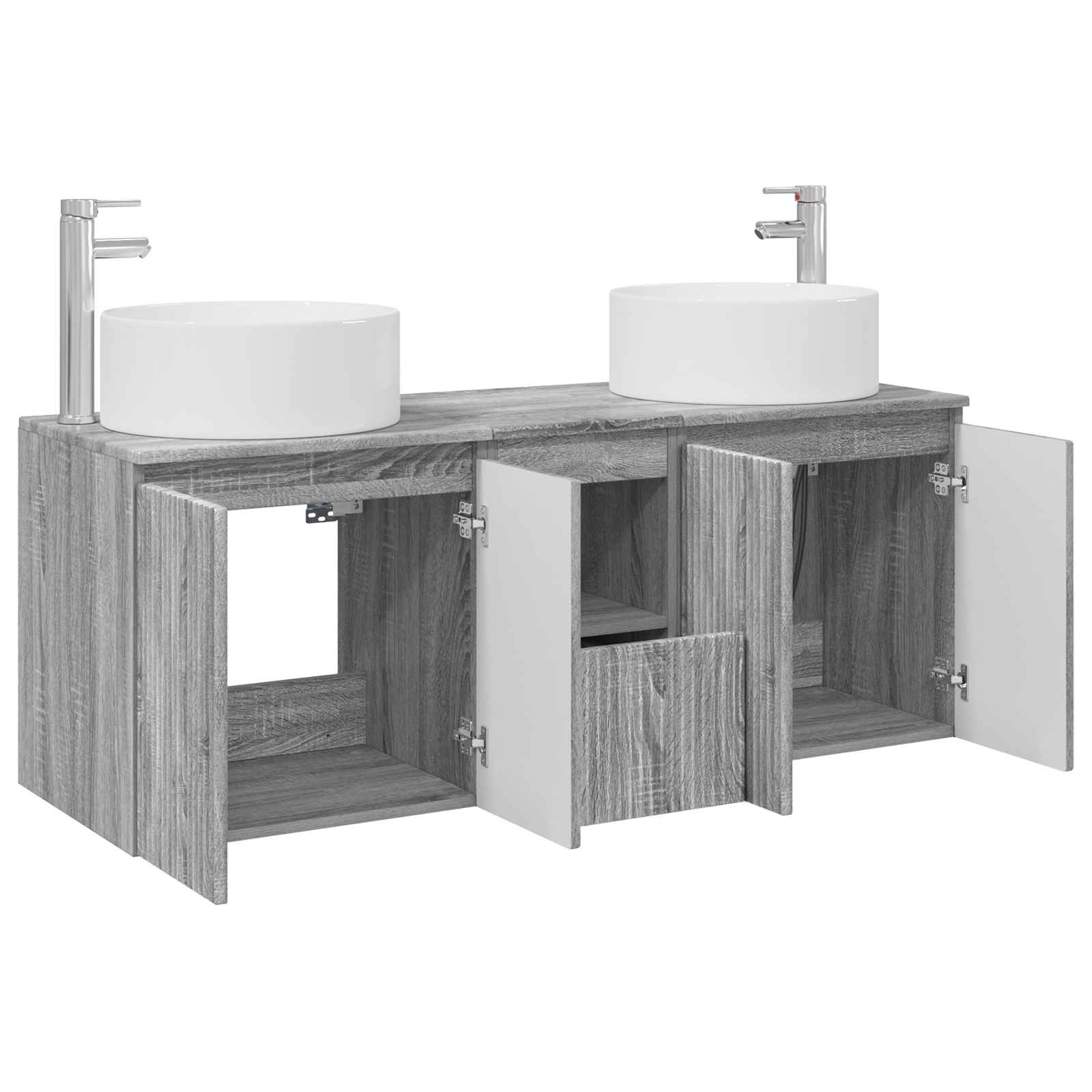 Ensemble d'armoire de salle de bain 3 pc Sonoma gris