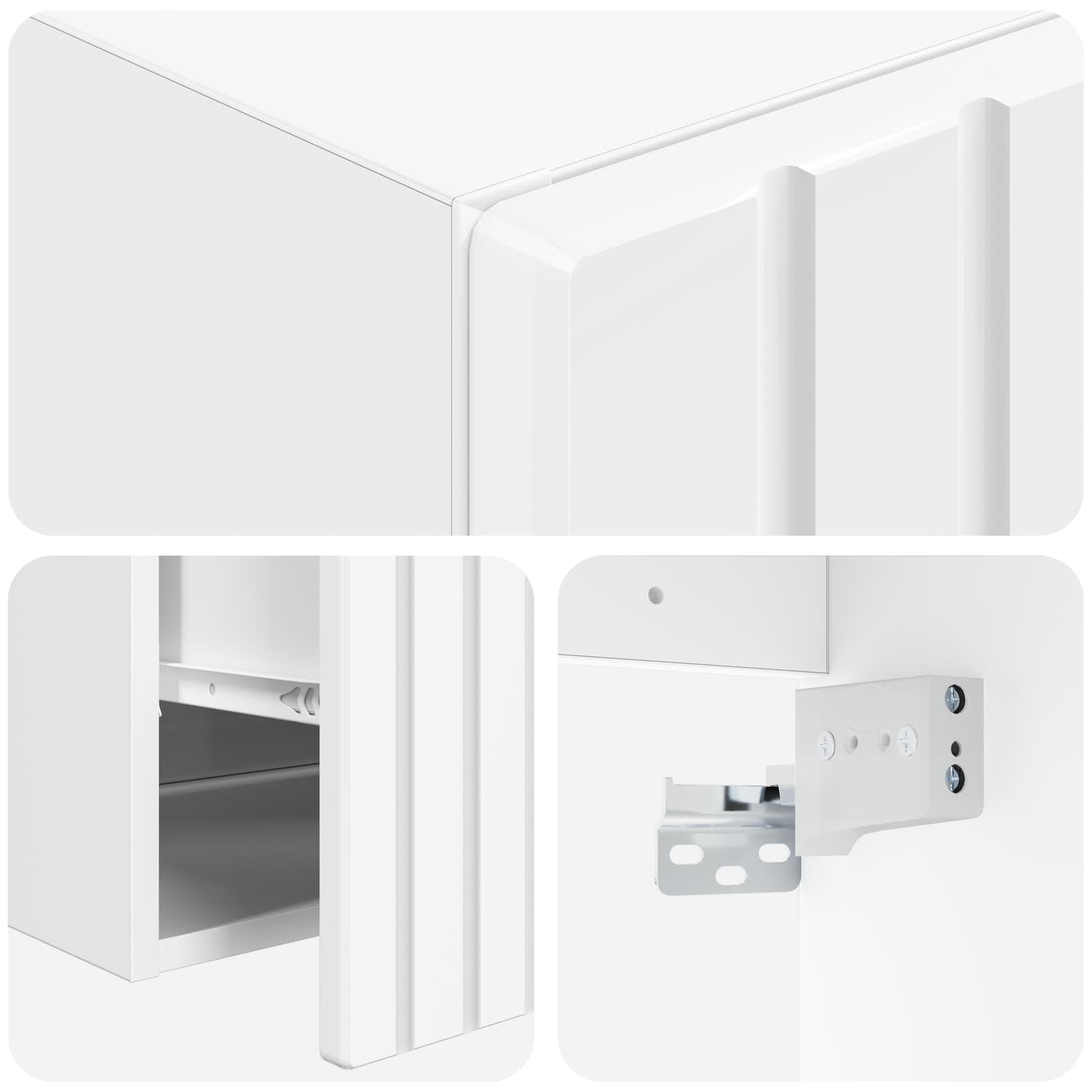 Ensemble d'armoire de salle de bain 3 pc Blanc