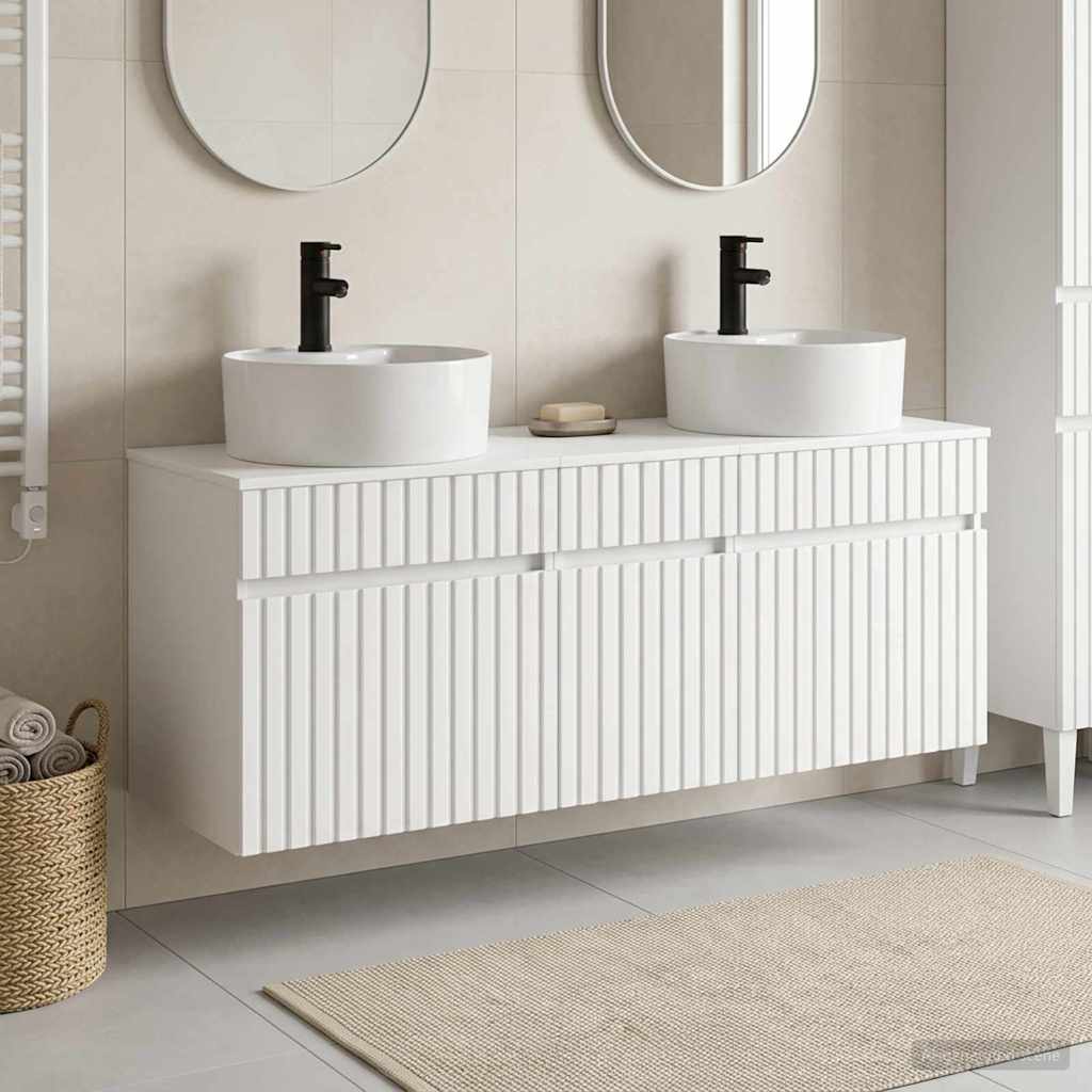 Ensemble d'armoire de salle de bain 3 pc Blanc
