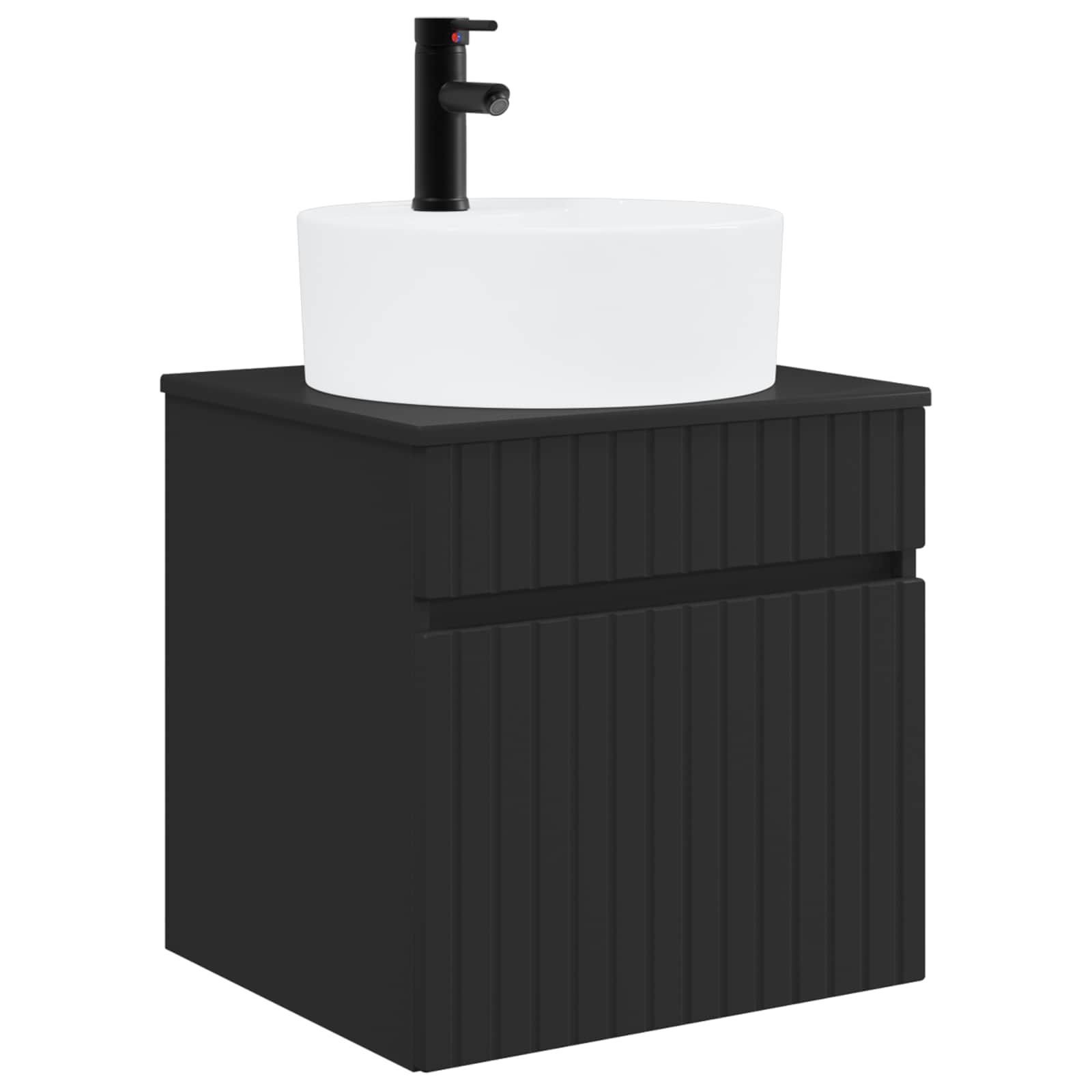 Ensemble d'armoire de salle de bain 3 pc Noir 49 x 44,5 x 65 cm