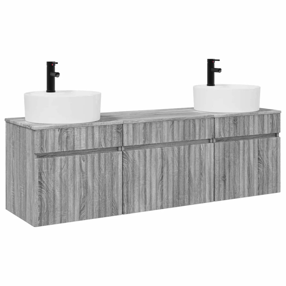 Ensemble d’armoire de salle de bain 3 pc Sonoma gris - XIOS