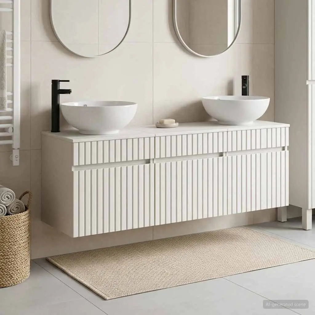 Ensemble d’armoire de salle de bain 3 pc Blanc - XIOS