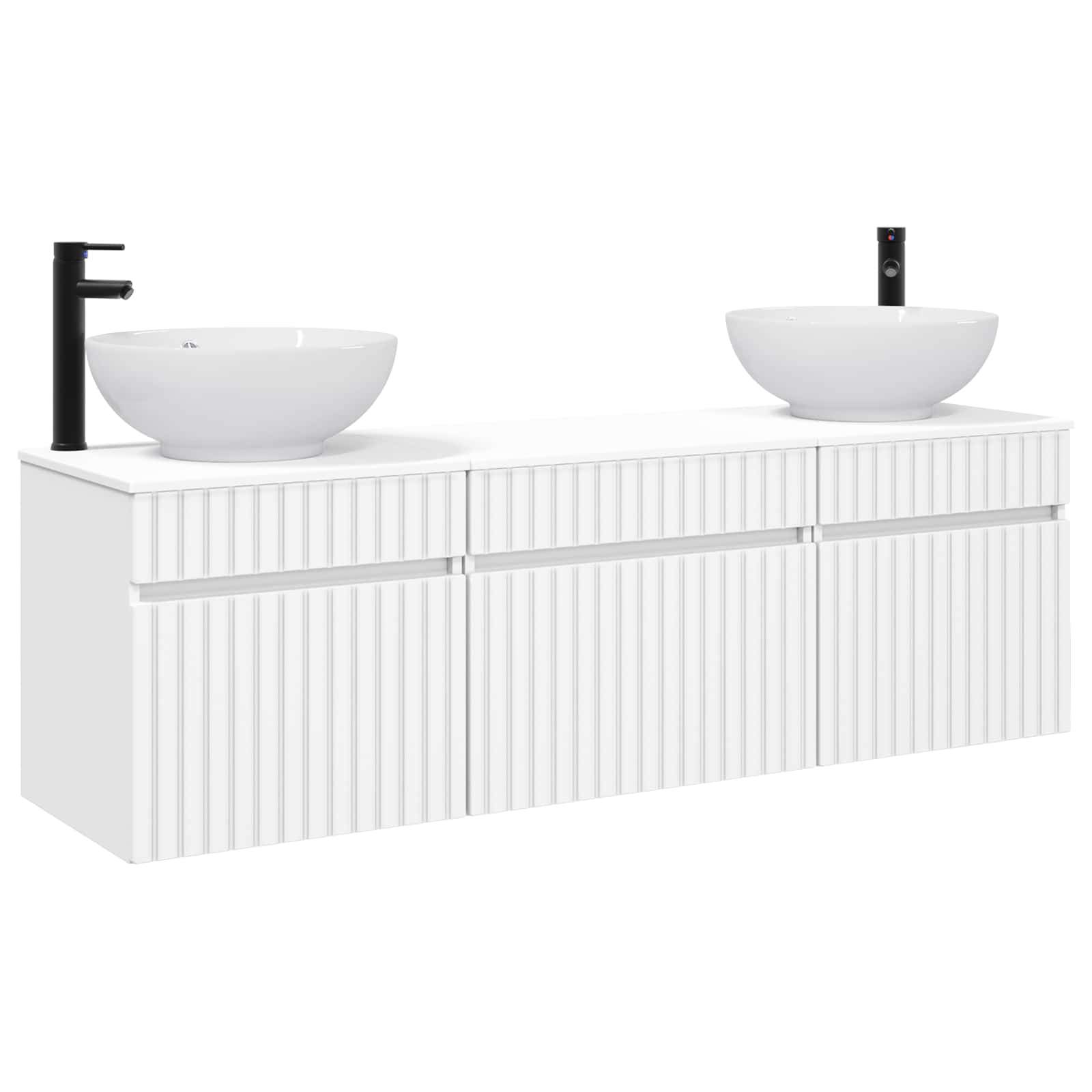 Ensemble d'armoire de salle de bain 3 pc Blanc