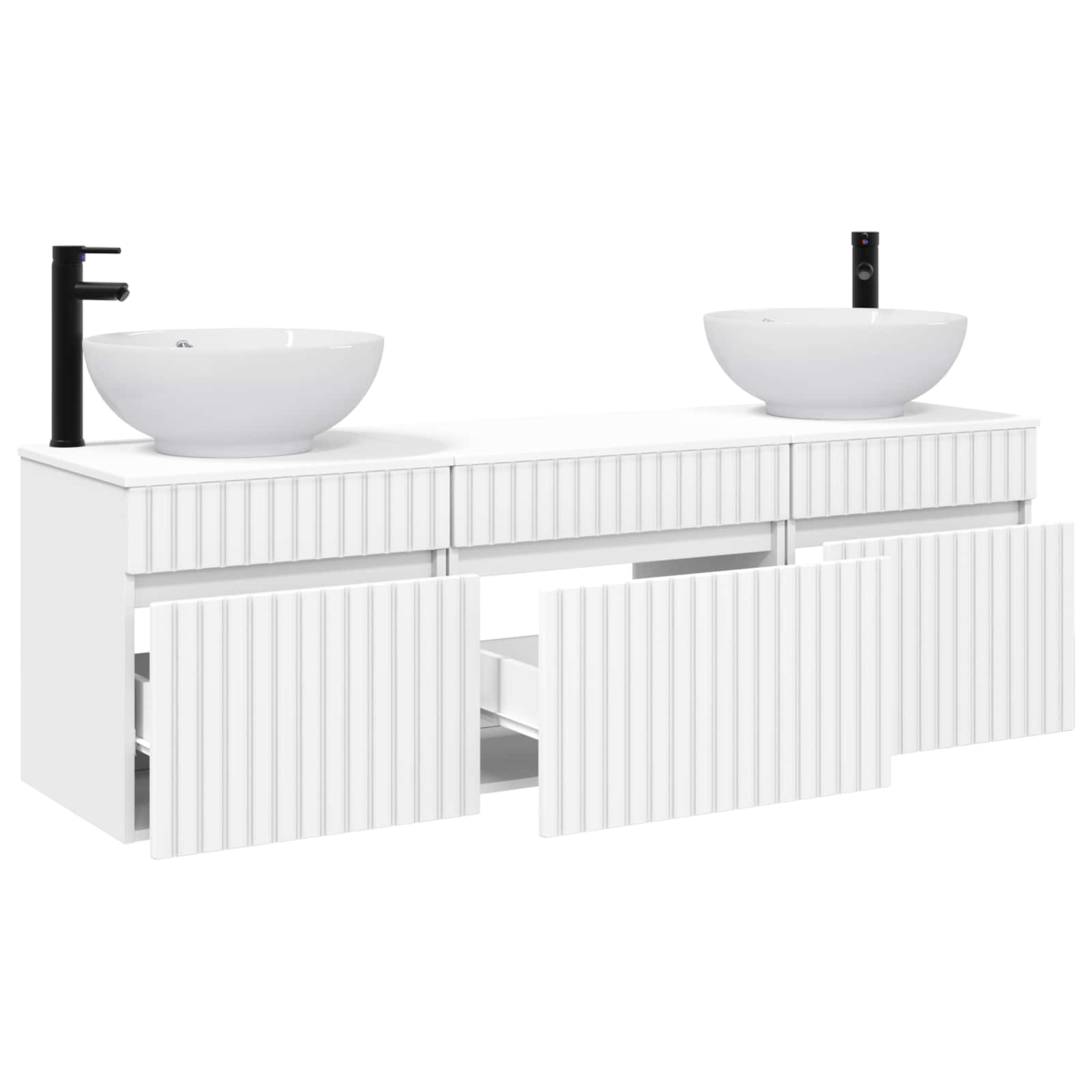 Ensemble d'armoire de salle de bain 3 pc Blanc