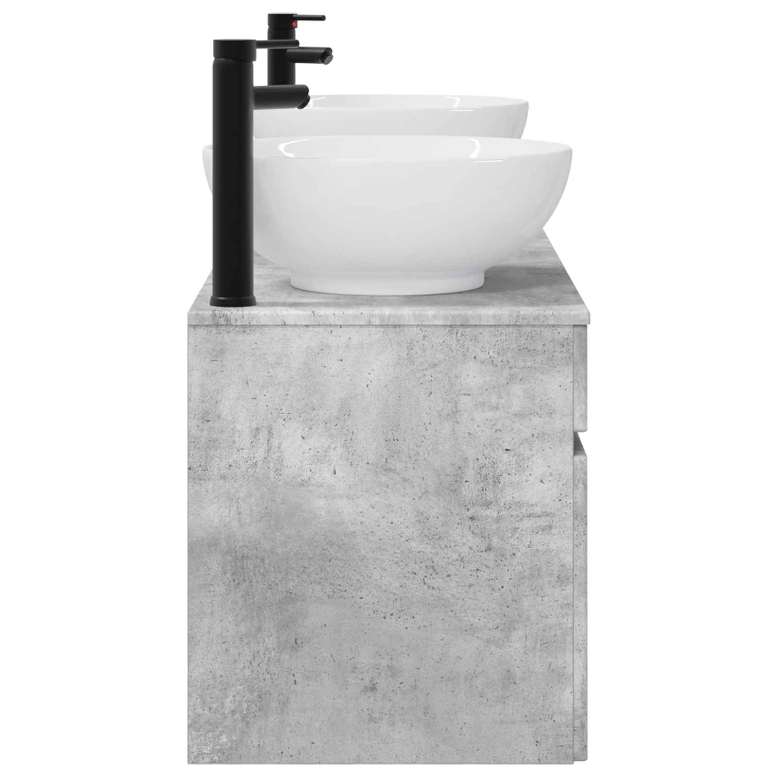 Ensemble d'armoire de salle de bain 3 pc Gris béton