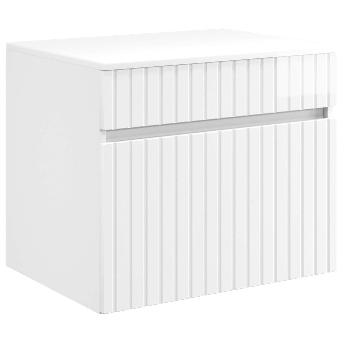 Ensemble d'armoire de salle de bain 3 pc Blanc brillant