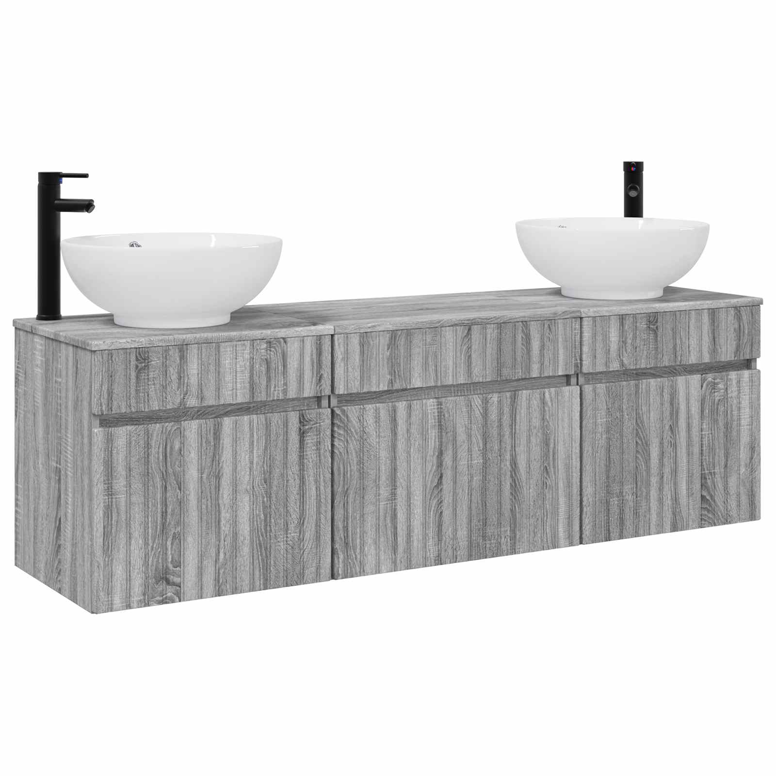 Ensemble d'armoire de salle de bain 3 pc Sonoma gris
