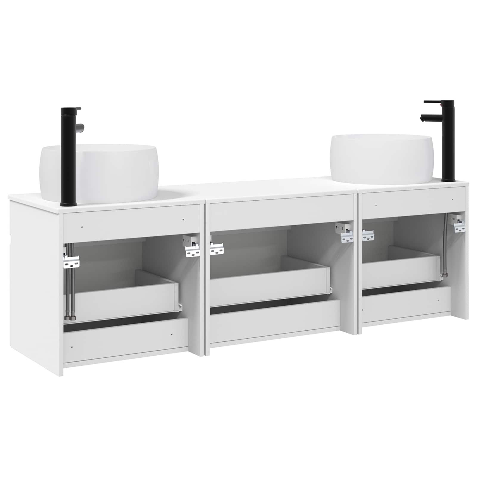 Ensemble d'armoire de salle de bain 3 pc Blanc