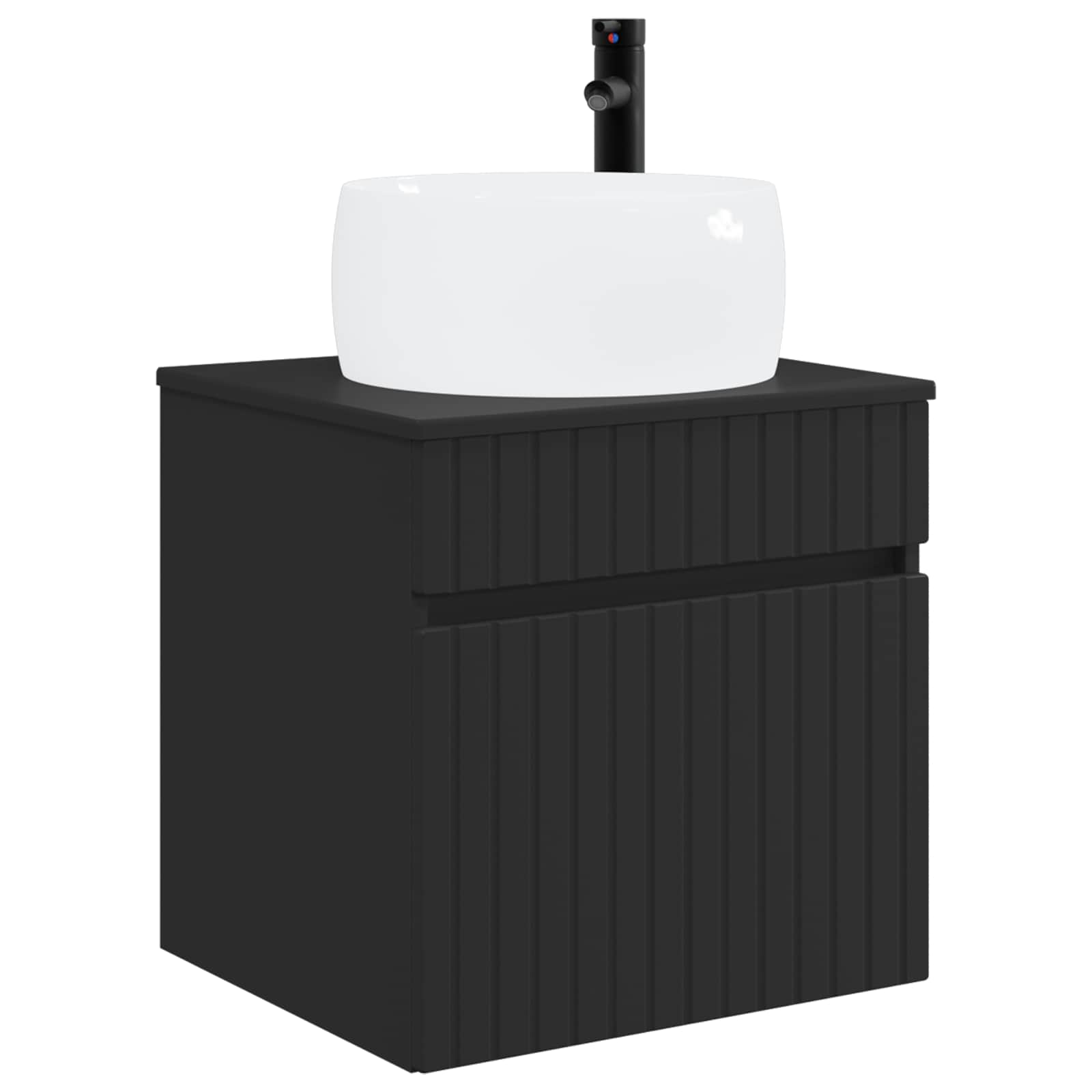 Ensemble d'armoire de salle de bain 3 pc Noir 49 x 44,5 x 66 cm