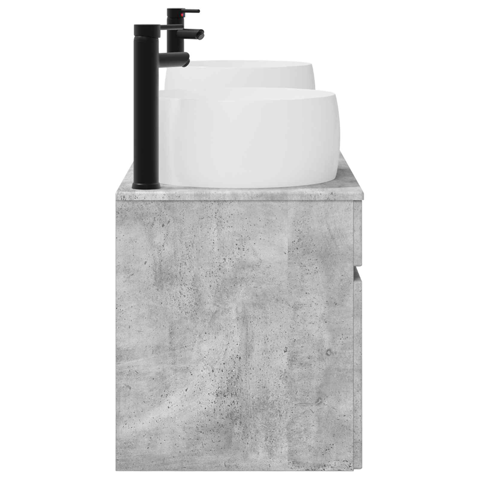 Ensemble d'armoire de salle de bain 3 pc Gris béton