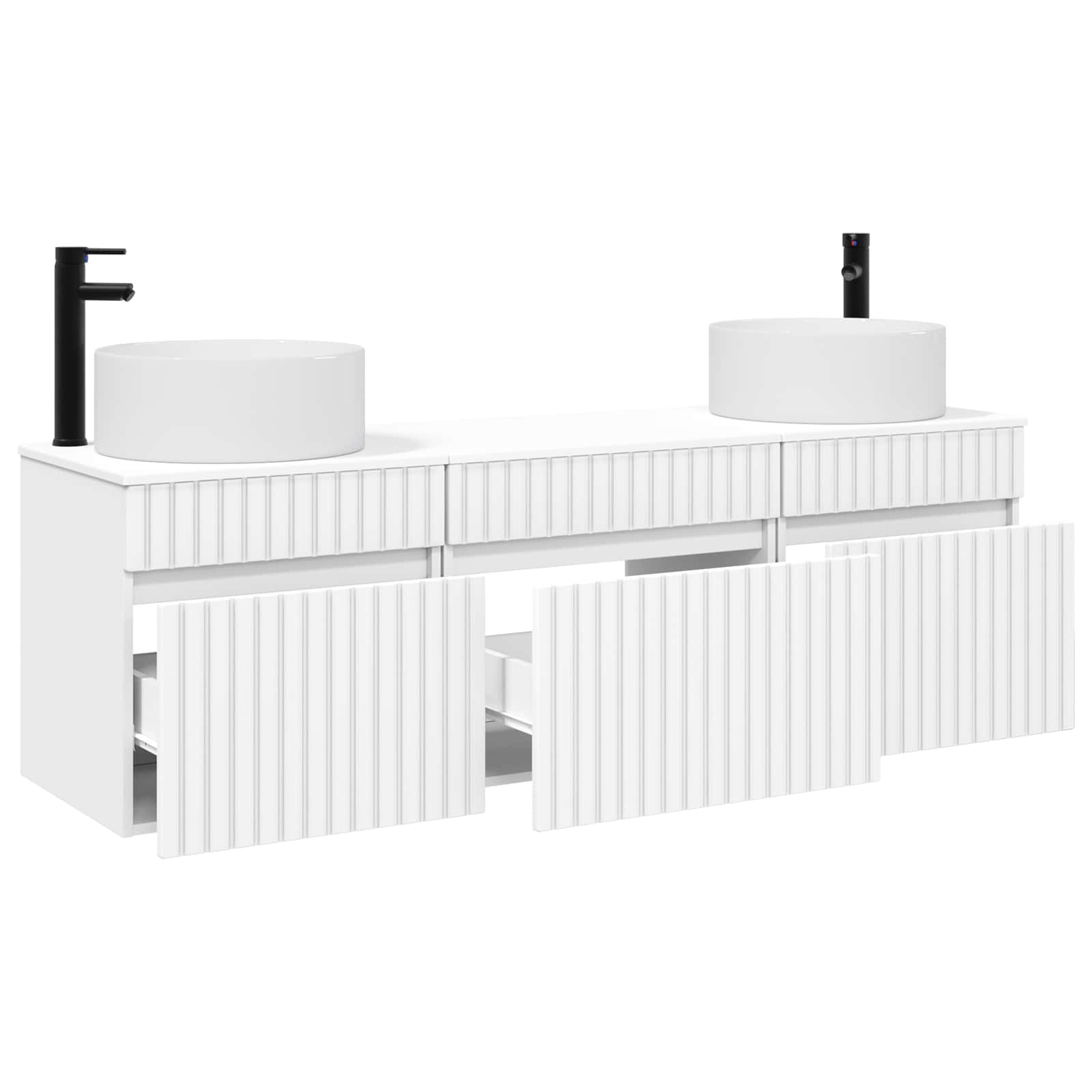 Ensemble d'armoire de salle de bain 3 pc Blanc