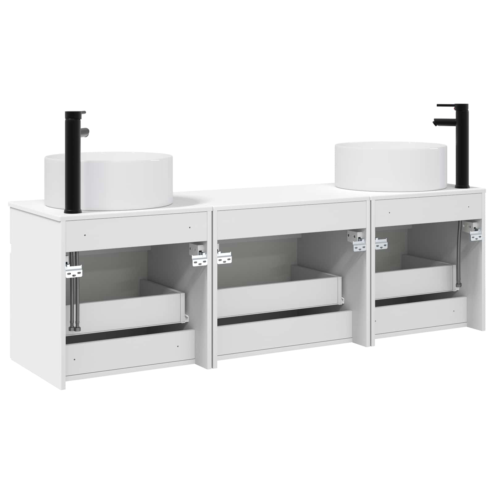 Ensemble d'armoire de salle de bain 3 pc Blanc