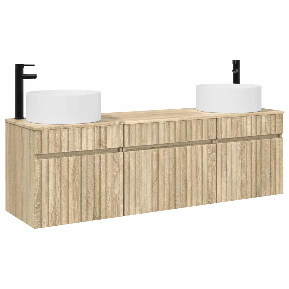 Ensemble d’armoire de salle de bain 3 pc Chêne Sonoma - XIOS