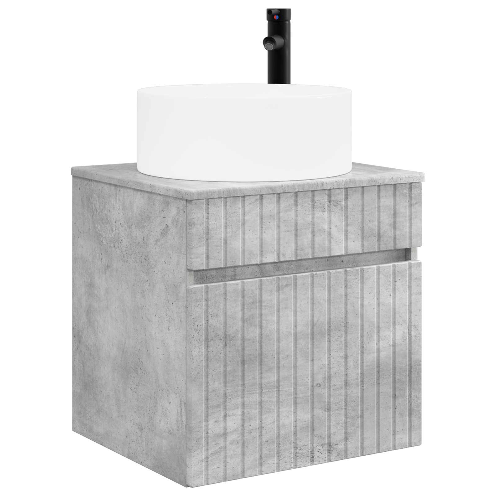Ensemble d'armoire de salle de bain 3 pc Gris béton