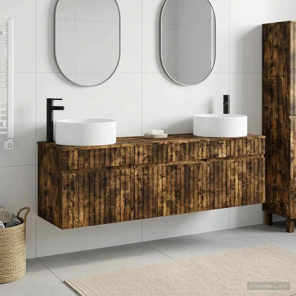 Ensemble d’armoire de salle de bain 3 pc Chêne fumé - XIOS
