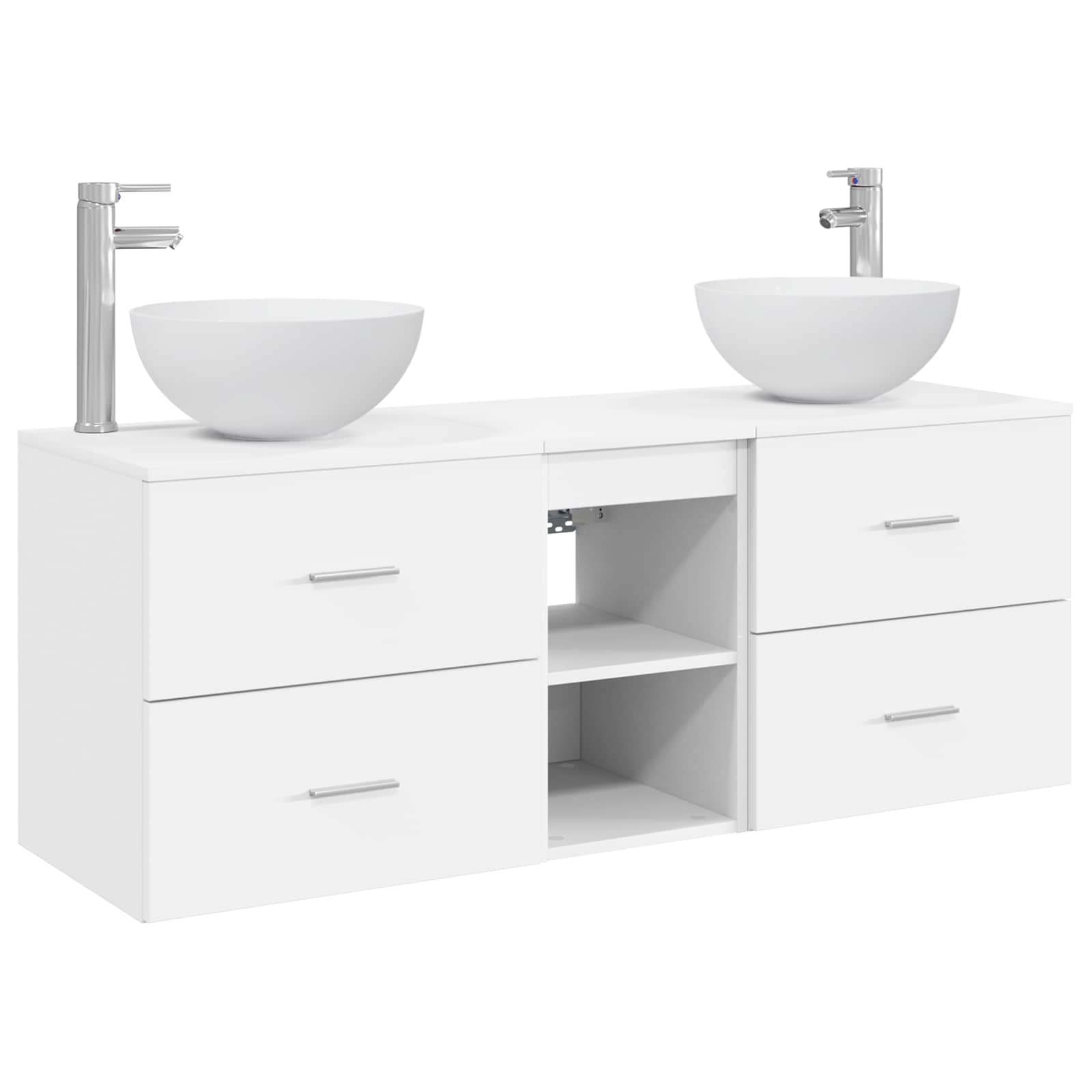 Ensemble d'armoire de salle de bain 3 pc Blanc