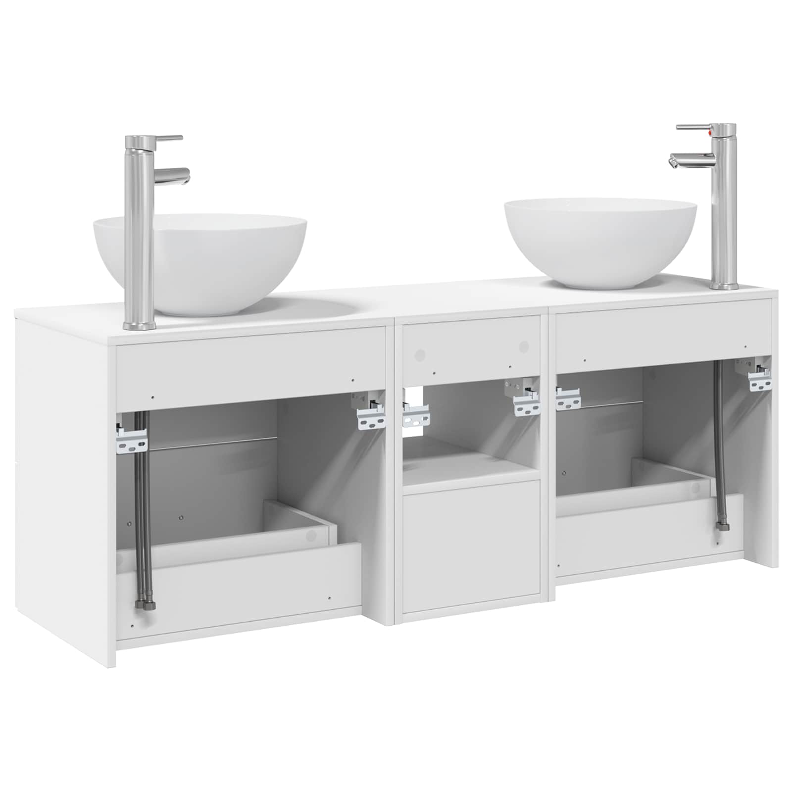 Ensemble d'armoire de salle de bain 3 pc Blanc
