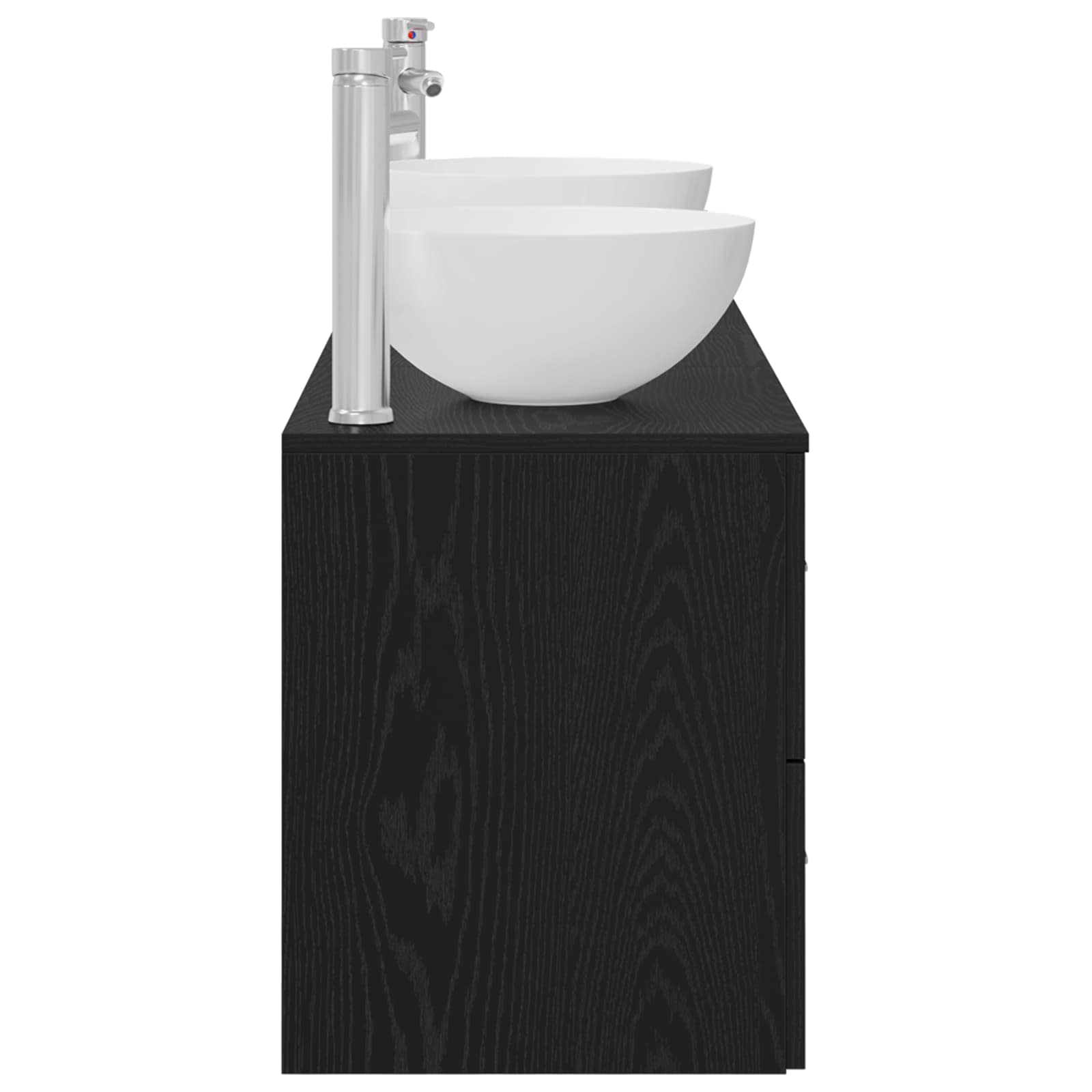 Ensemble d'armoire de salle de bain 3 pc Chêne noir