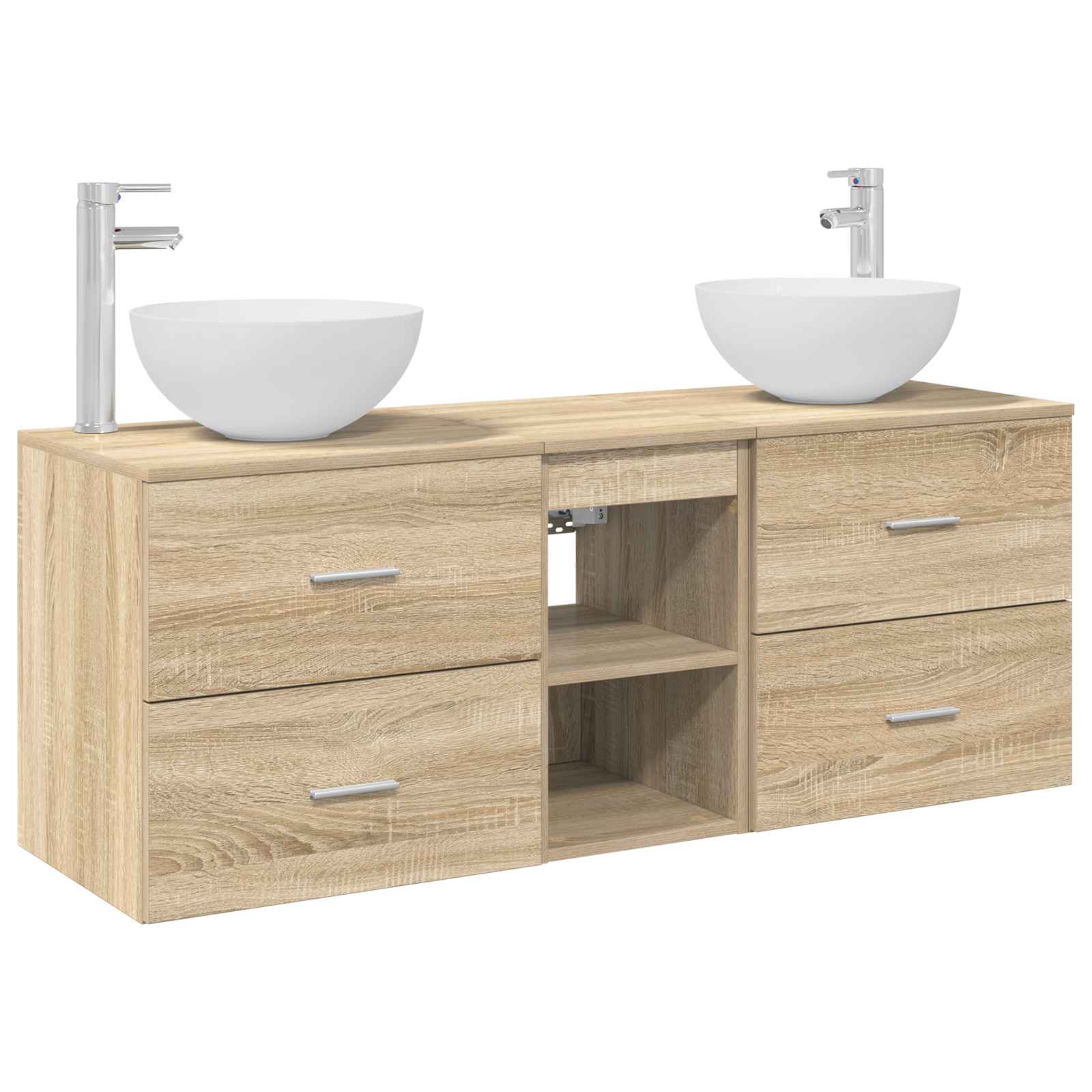 Ensemble d'armoire de salle de bain 3 pc Chêne Sonoma