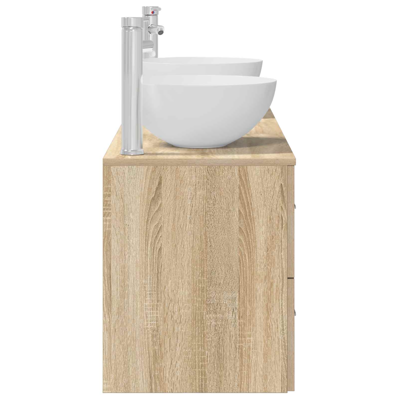 Ensemble d'armoire de salle de bain 3 pc Chêne Sonoma