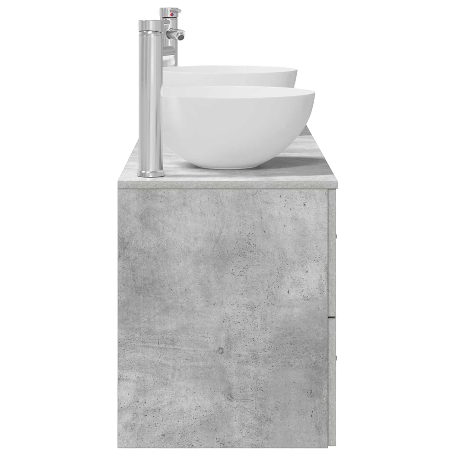 Ensemble d'armoire de salle de bain 3 pc Gris béton